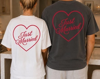 Custom Just Married-shirts Custom Bride-shirt | Huwelijksreisoutfit Just Married cadeau bruidkleding, cadeau huwelijksreis shirt toekomstige mevrouw
