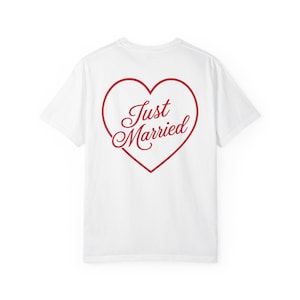 Just Married Shirts Mr and Mrs Gifts Honeymoon Outfits Matching Honeymoon Custom Couple Shirts Future Mrs Engaged Shirt, Mrs Personalized Bride Shirt | Custom Engaged Shirt, Custom Mrs Shirt, Custom Wife Shirt. Bachelorette Shirts. Custom Bachelorette Shirt. Bachelorette Party Shirts. Bride Shirt, Custom Bride, Custom Husband Wife Shirts This is a personalized getting ready outfit for wedding day or matching honeymoon outfits. Perfect for a wedding gift. It's a comfort colors 1717 shirt.