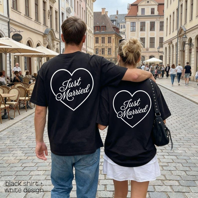 Just Married Shirts Mr and Mrs Gifts Honeymoon Outfits Matching Honeymoon Custom Couple Shirts Future Mrs Engaged Shirt, Mrs Personalized Bride Shirt | Custom Engaged Shirt, Custom Mrs Shirt, Custom Wife Shirt. Bachelorette Shirts. Custom Bachelorette Shirt. Bachelorette Party Shirts. Bride Shirt, Custom Bride, Custom Husband Wife Shirts This is a personalized getting ready outfit for wedding day or matching honeymoon outfits. Perfect for a wedding gift. It's a comfort colors 1717 shirt.