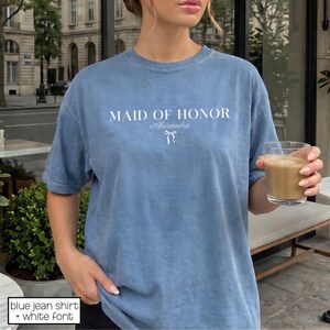Bride Shirt, Bridesmaid Shirts Bridesmaids Proposal Maid of Honor shirt Matron of honor shirt, Future Mrs Engaged Shirt, Mrs Personalized Bride Shirt | Custom Engaged Shirt, Future Mrs Engaged, Custom Mrs Shirt, Custom Wife Shirt. Bachelorette Shirts. Custom Bachelorette Shirt. Bachelorette Party Shirts. Bride Shirt, Custom Bride, Custom Bridesmaid Shirts, Bridal party. A comfort colors 1717 shirt for a wedding day, perfect for wedding getting ready outfits.