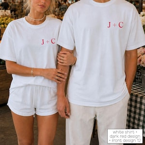 Just Married Shirts Mr and Mrs Gifts Honeymoon Outfits Matching Honeymoon Custom Couple Shirts Future Mrs Engaged Shirt, Mrs Personalized Bride Shirt | Custom Engaged Shirt, Custom Mrs Shirt, Custom Wife Shirt. Bachelorette Shirts. Custom Bachelorette Shirt. Bachelorette Party Shirts. Bride Shirt, Custom Bride, Custom Husband Wife Shirts This is a personalized getting ready outfit for wedding day or matching honeymoon outfits. Perfect for a wedding gift. It's a comfort colors 1717 shirt.