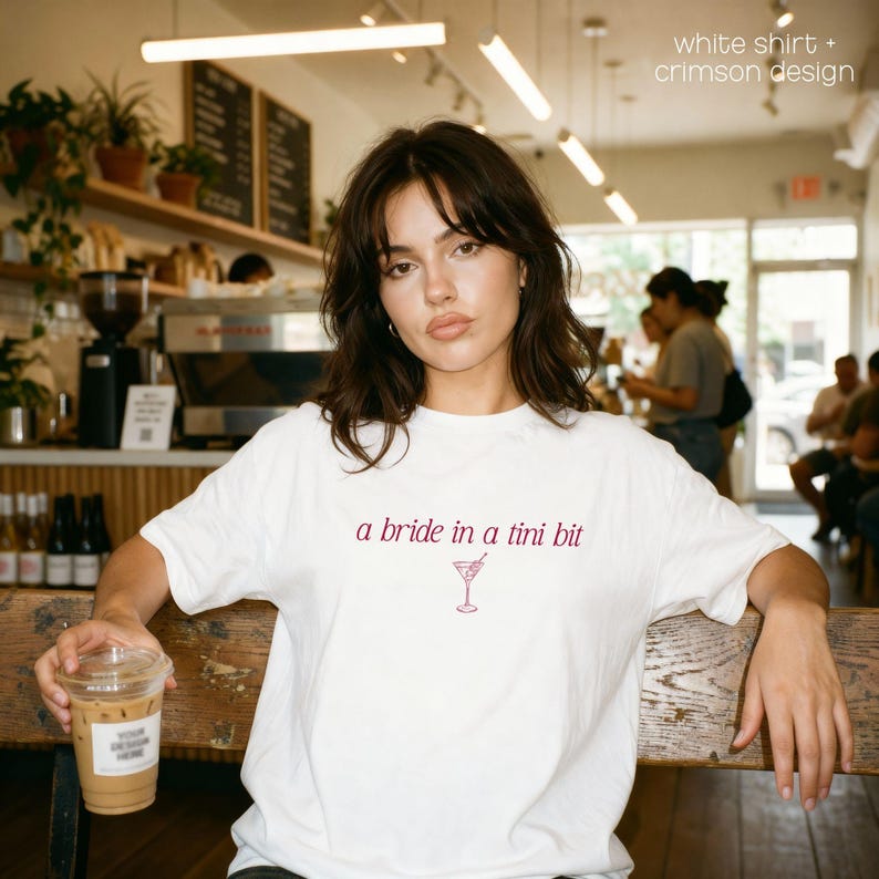 Bride in a Tini Bit Bride Shirt Tini Bit Engaged Bachelorette Party Custom Bachelorette Shirt for Bride to Be, Bride Sweatshirt Future Mrs Shirt, Mrs Personalized Bride Shirt | Bride Clothes Future Mrs Engaged Custom Mrs Shirt Custom Wife Shirt. Bridal Sweatshirt Bachelorette Shirts. Custom Bachelorette Shirt Bachelorette Party Shirts. Custom Bridesmaid Shirts This is a personalized getting ready outfit for wedding day. Perfect for a wedding newly engaged gift. It is a comfort colors 1717 shirt.