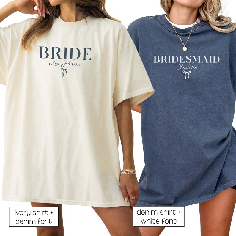 Bride Shirt, Bridesmaid Shirts Bridesmaids Proposal Maid of Honor shirt Matron of honor shirt, Future Mrs Engaged Shirt, Mrs Personalized Bride Shirt | Custom Engaged Shirt, Future Mrs Engaged, Custom Mrs Shirt, Custom Wife Shirt. Bachelorette Shirts. Custom Bachelorette Shirt. Bachelorette Party Shirts. Bride Shirt, Custom Bride, Custom Bridesmaid Shirts, Bridal party. A comfort colors 1717 shirt for a wedding day, perfect for wedding getting ready outfits.