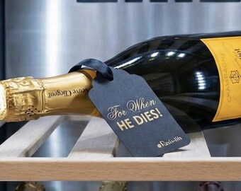 For When He Dies bevy hang tag