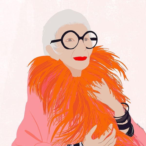 Iris Apfel Art Etsy