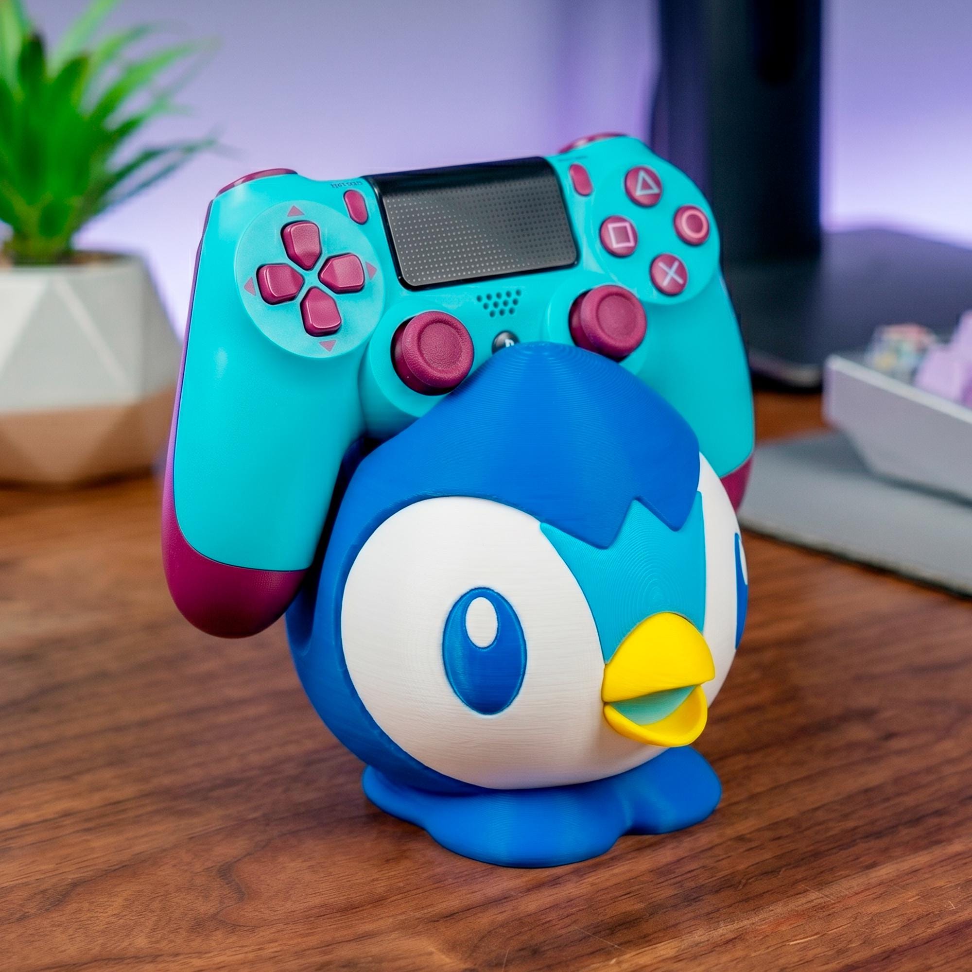 Piplup Universal Controller Holder | Pokémon Gamer Holder | Gaming Setup Decoration | Geeky Otaku 3D Printed gift