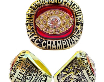 Anillo de campeonato de los Patriots de 1985, anillo de colección de fútbol americano de Nueva Inglaterra