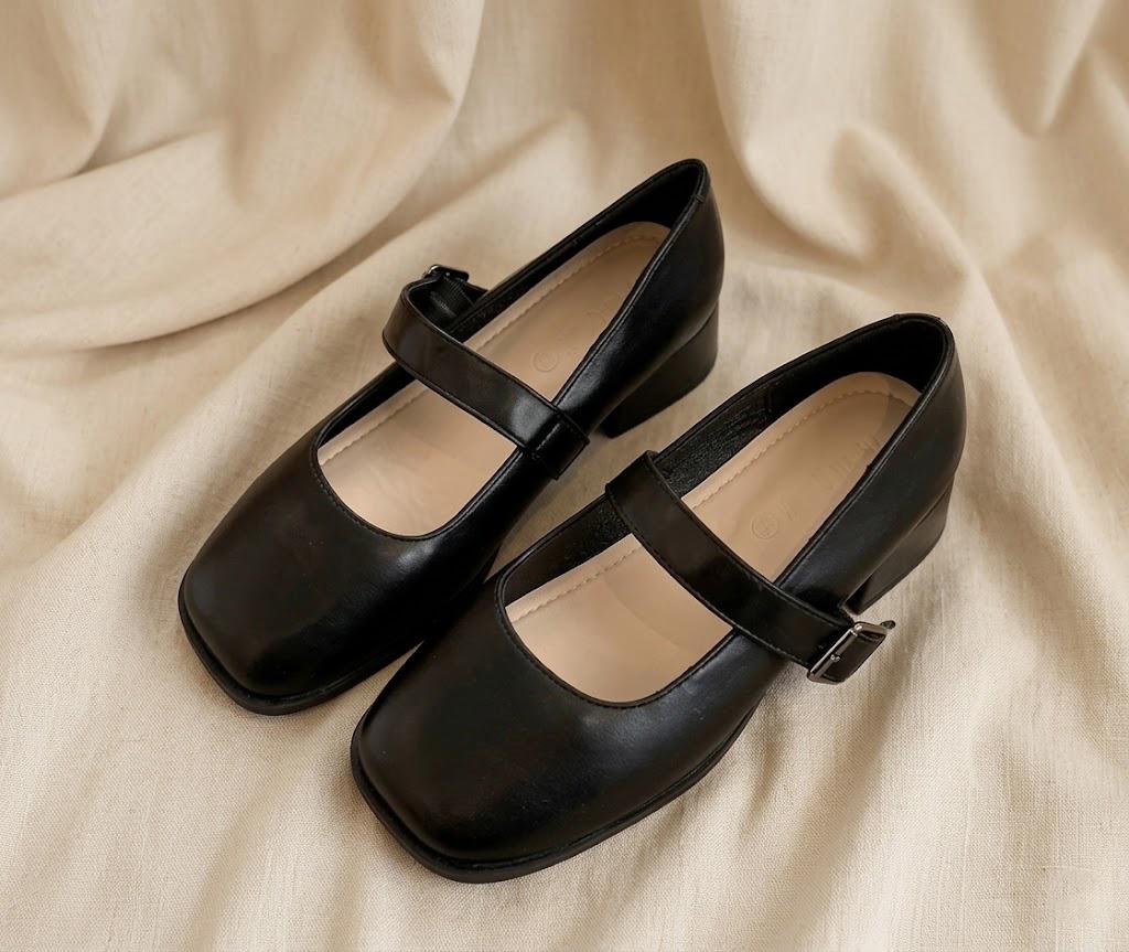 Black Elegant Low Heel Shoes - Etsy