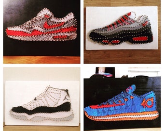 Handmade Custom String Art Shoe