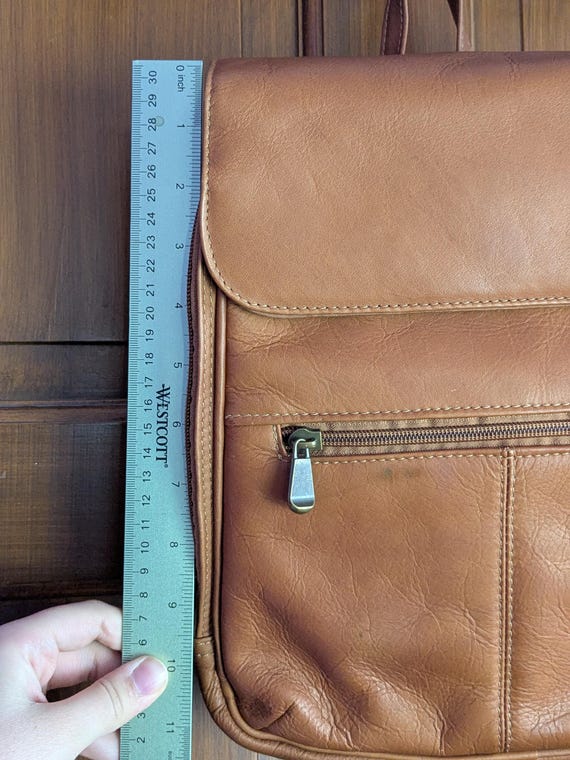 Small Brown leather backpack - image 7