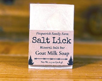 Mineralsalzseife | Seife aus Ziegenmilch von Weidetieren | Salzleckstein | Handgefertigt in Montana