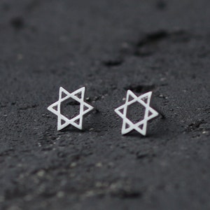 Sterling Silver Star of David Studs, Small Star of David Posts, Star of David Earrings, Magen David Earrings, Jewish Jewelry, Kids Gift