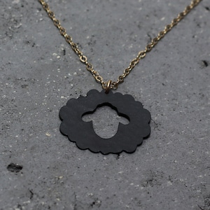 Black Sheep Necklace, Black Sheep Charm, Sheep Pendant, Gift for Black Sheep, Sister Birthday Gift, Sheep Lovers Gift, Sister Necklace