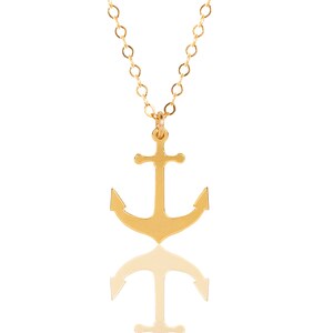 Gold Anchor Necklace, Anchor Jewelry, Anchor Charm, Nautical Necklace, You Are My Anchor, BFF Gifts, Sailor Necklace, Small Delicate Anchor