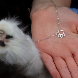 Silver Paw Print Necklace, Silver Paw Charm, Paw Jewelry, Dog Paw Necklace, Dog Jewelry, Cat Paw Jewelry, Pet Lovers Gift, Dog Lovers Gift