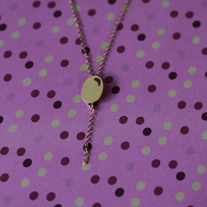 Gold Balloon Necklace, Balloon Charm, Birthday Gift for Her, Air Balloon Jewelry, Balloon Pendant, Flaying Balloon Pendant, Friendship Gift