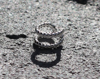 Helix Earrings, Cartilage Earrings, Silver Fake Helix Earring, Silver Helix Huggie Hoop, Silver Ear Cuff, Hugger Earrings, No Piercing Helix