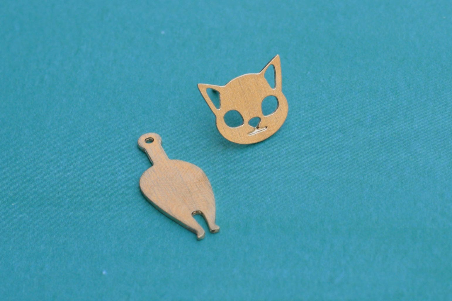 Cat Ear Jacket Gold Cat Earrings Gift for Cat Lovers Cat Etsy