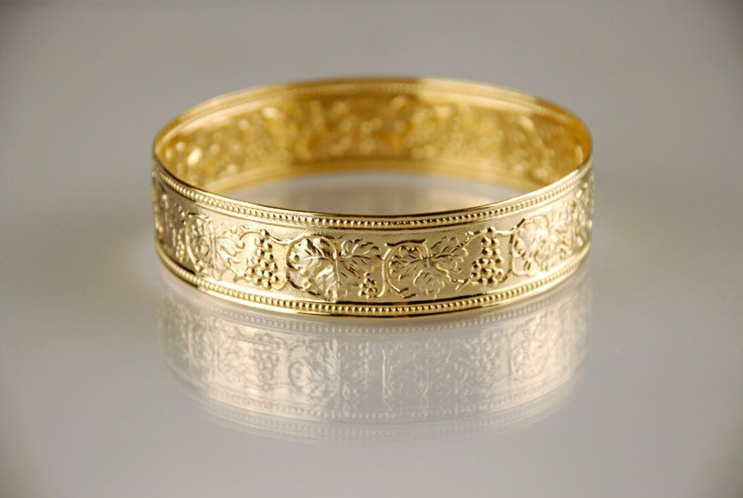 Gold Moroccan Bangle, Gold Bangle, Gold Bracelet, Gift for Her, Gold