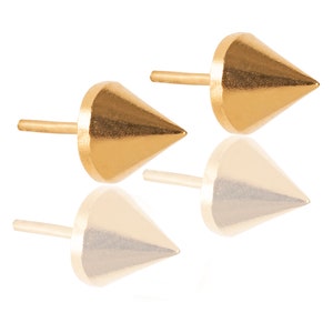 Gold Spike Earrings, Spike Studs, Small Spike Posts, Gold Minimalist Earrings, Simple Everyday Earrings, Modern Studs, Holidays Gift for Her