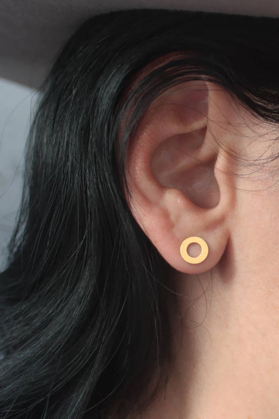 Tiny circle earrings clearance