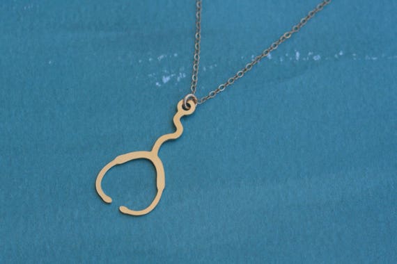 Gold Stethoscope Necklace Doctor s Jewelry Nurse Jewelry Gift