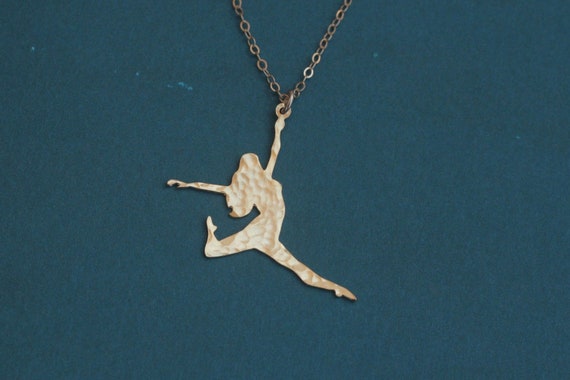 Gold ballerina necklace sale