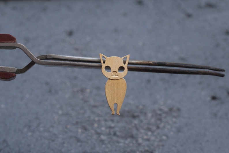 Cat Ear Jacket Gold Cat Earrings Gift for Cat Lovers Cat Etsy