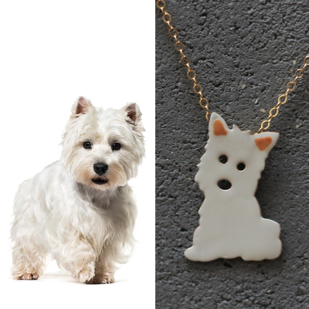 West Highland Necklace White Terrier Dog Charm Westie - Etsy Italia