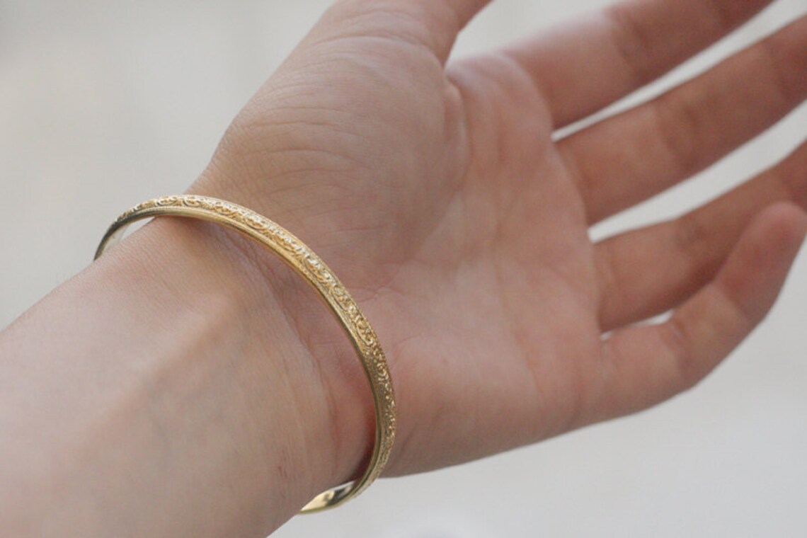 Moroccan Womens Bangle Moroccan Bracelet Gold Plated Bangle Etsy