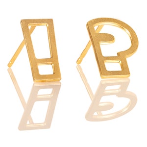 Gold Punctuation Earrings, Question And Exclamation Mark Studs, Geekery Jewelry, Punctuation Earrings, Typewriter Earrings, Question Earring