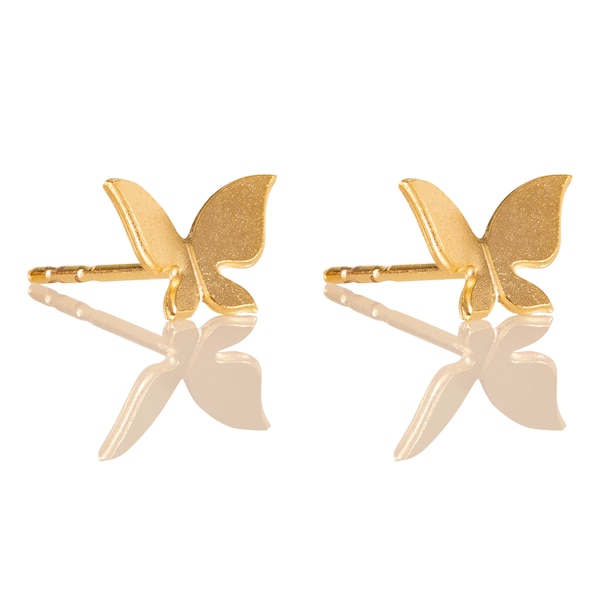 Tiny Butterfly Earrings, Gold Butterfly Studs , Small Earrings, Cute Earrings, Flying Butterfly, Butterfly Wings Earrings, Gift for Girls