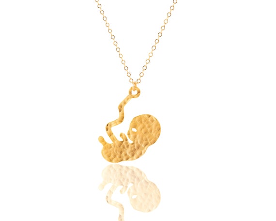 Gold Fetus Necklace Pregnancy Announcement Jewelry Mom to Be Gift Expecting Mom Pendant Doula Gift Expecting Mother Baby Announcement Etsy Canada