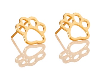 Pfote Ohrringe, Gold Hund Beiträge, Katze Paw Ohrstecker, Geschenk für Tierliebhaber, Gold Pfote, Paw Posts, Pfotenabdruck, Hunde Schmuck, Hundeliebhaber Geschenk, Katzenliebhaber Geschenk