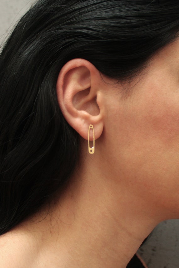 Buy Safety Pin Earrings Gold Earrings Safety Pin Jewelry Safety