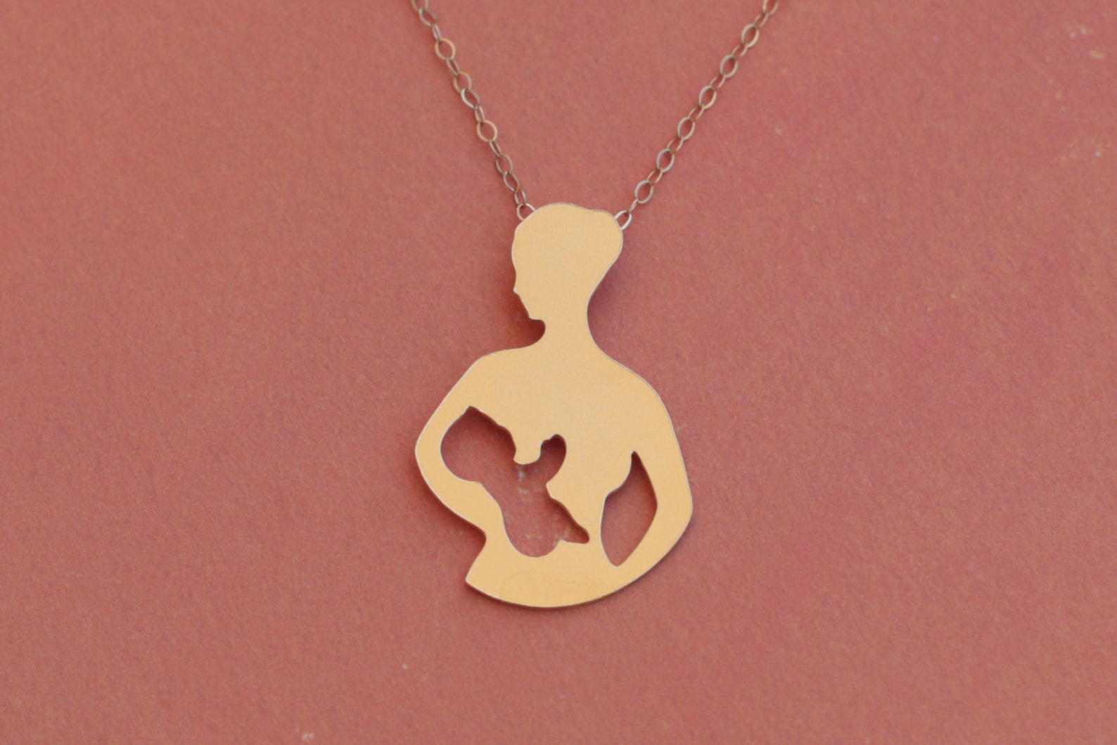 Breastfeeding Necklace Gold Breastfeeding Jewelry Mother and Etsy