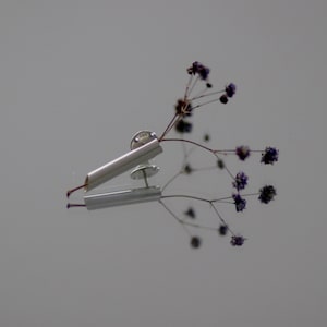 Silver Boutonniere, Plant Holder Brooch, Flower Holder Pin, Boutonniere For Groom, Wedding Boutonniere for Him, Flower Brooch, Posy Holder
