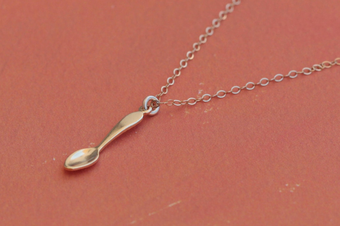 Spoon Necklace Miniature Spoon Pendant Spoonie Jewelry Tiny Etsy