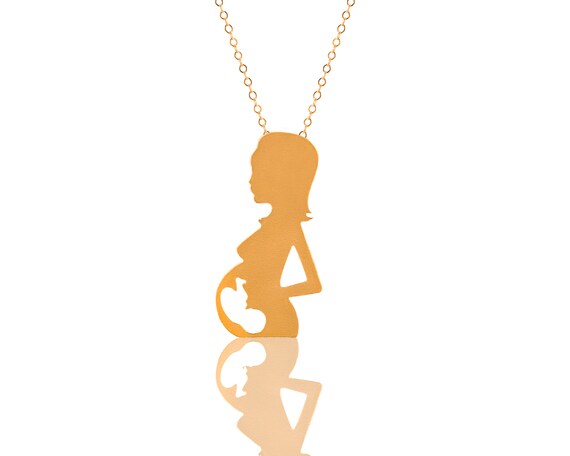 Fetus Silhouette Necklace Gift 