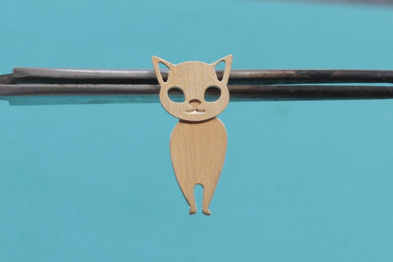 Cat Ear Jacket Gold Cat Earrings Gift for Cat Lovers Cat Etsy