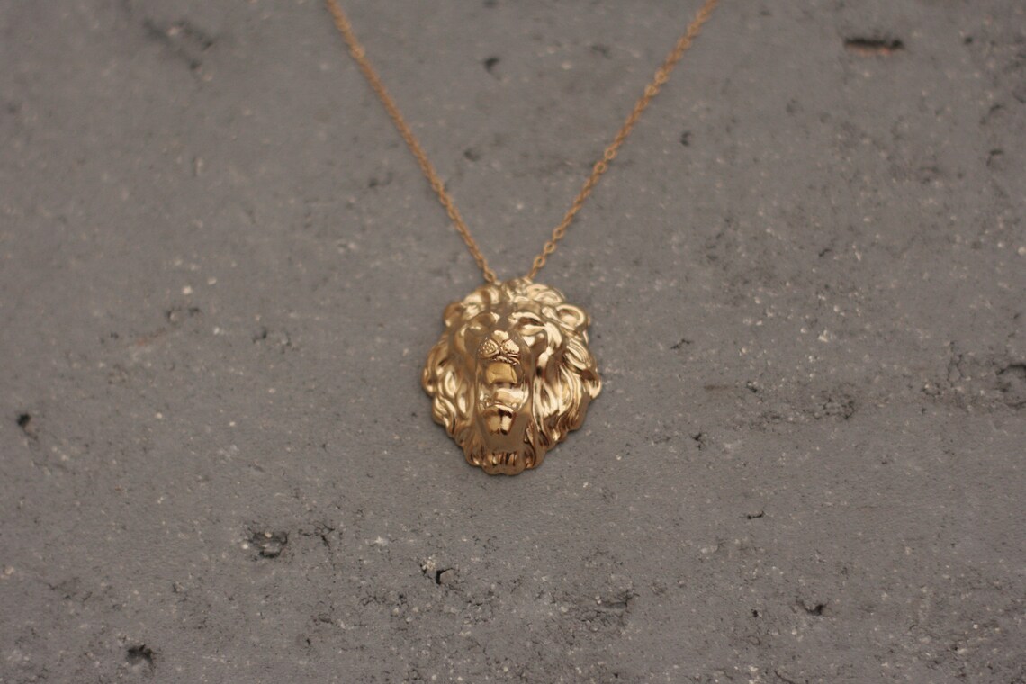 Oxidierter Silber 925 Afrikanischer Löwe Anhänger | Handgefertigte Silber 925 Lion Halskette | Löwenkopf Anhänger | Herren Löwe Anhänger | Silberner Löwe-Anhänger