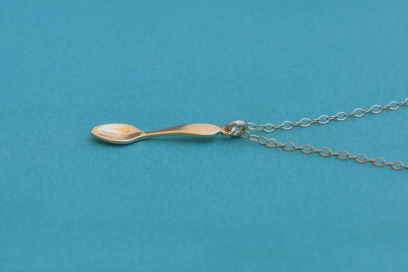 Spoon Necklace Miniature Spoon Pendant Spoonie Jewelry Tiny Etsy