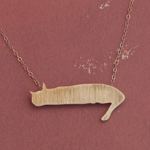 Gold Lying Cat Necklace, Lazy Cat Charm, Cat Lovers Necklace, Cute and Fun Jewelry, Cat Jewelry, Cat Pendant, Sleeping Cat, Cute Lazy Cat
