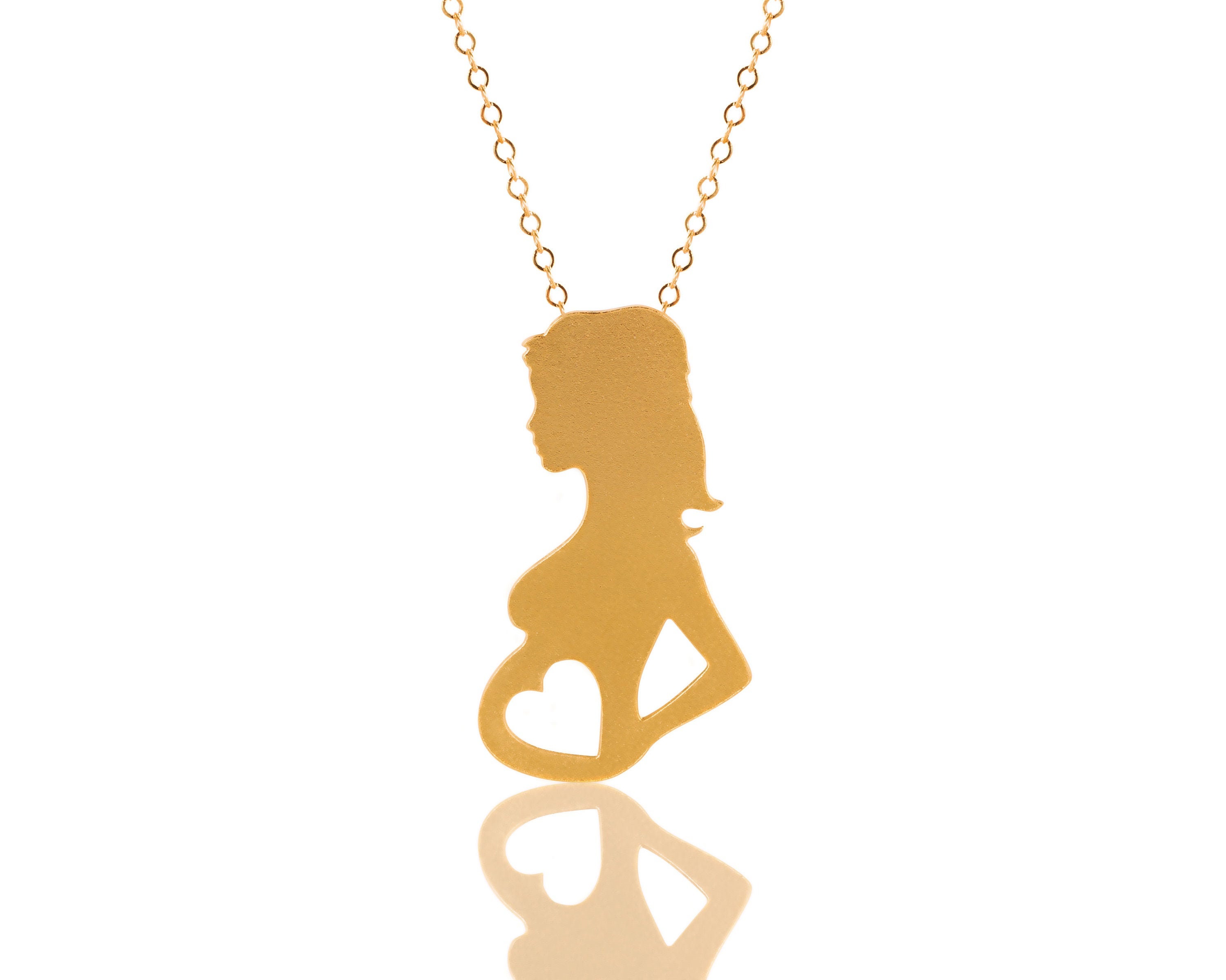 Pregnancy Necklace Pregnant Woman With 