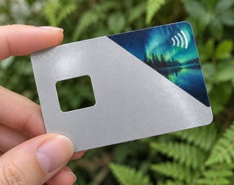 Custom Glow in the Dark Card Skin, Personalized Debit Credit Card Sticker, Upload Your Photo or Name, Glows at Night, Vinyl Wrap
