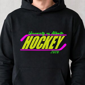 Retro Hockey Shirt Logo Template – Hand-Drawn 90s Design (Digital File SVG/EPS/DXF) image 1