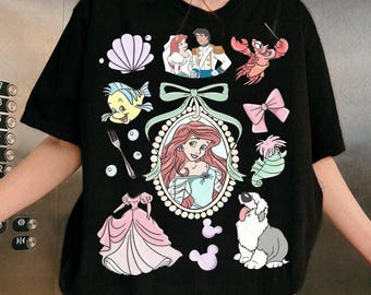 Retro Disney Little Mermaid Png, Women's Little Mermaid Ariel Gift, Ariel Mermaid Design, Disney Ariel Png, Girls Ariel Mermaid Png