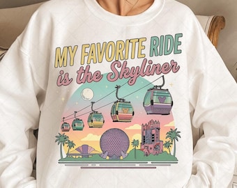Retro Skyliner Png, Disney Inspired Gondola Design, Epcot Hollywood Studios Gift, Matching Vacation Design, Park Transportation Png