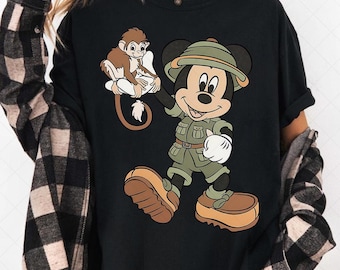 Safari de Mickey Mouse png, Mickey animal, diseño de viaje de Disney con temática del Reino Animal para niños y adultos, regalo de safari, reino animal png