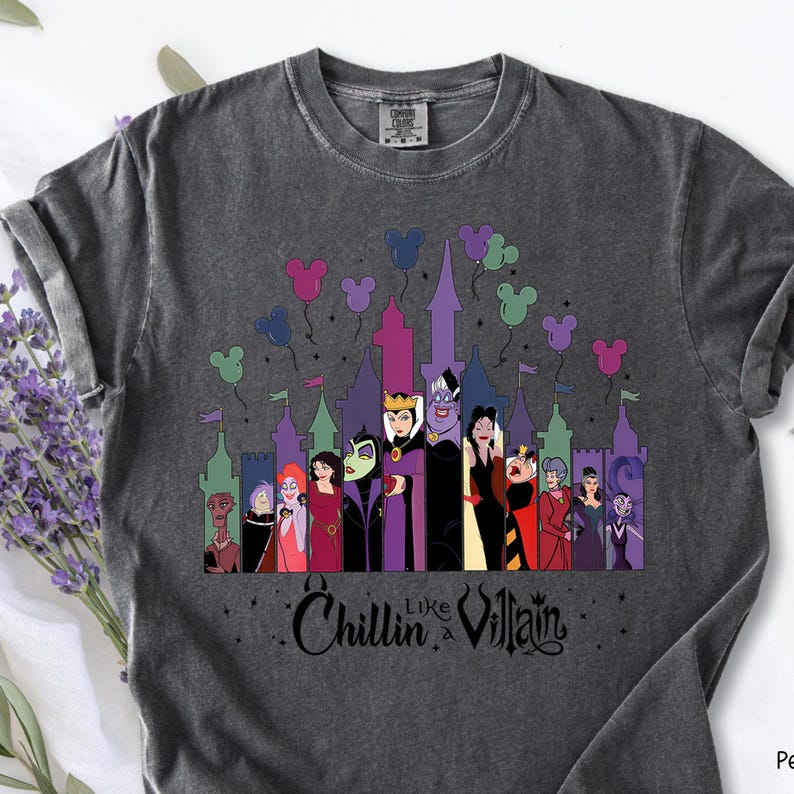 Disney Chillin Like A Villain PNG, Bad Witches Club Castle Disney Villains PNG, Female Villains Evil Friends Disney Girls Trip PNG bild 4